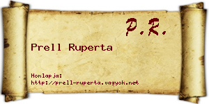 Prell Ruperta névjegykártya